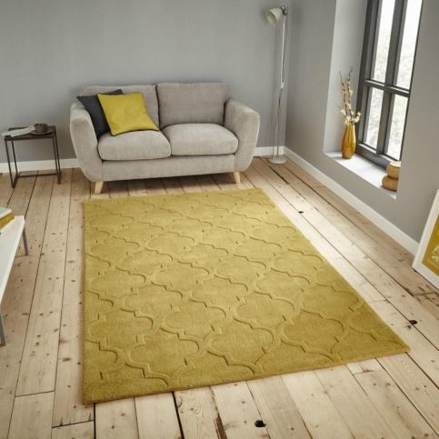 Žlutý ručně tuftovaný koberec Think Rugs Hong Kong Puro Yellow, 120 x 170 cm - Bonami.cz