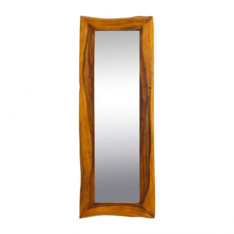 Tmavě hnědé nástěnné dřevěné zrcadlo Tropicho, 60 x 160 cm - Bonami.cz