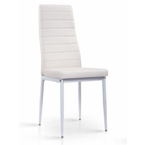 Casarredo Jídelní čalouněná židle HRON-261 bílá/bílá - ATAN Nábytek