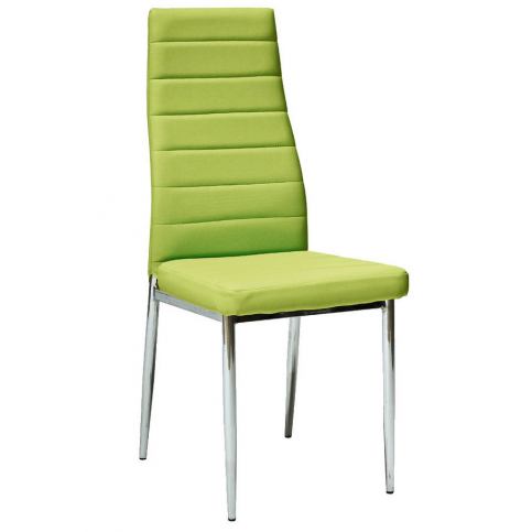 Casarredo Jídelní čalouněná židle HRON-261 zelená/chrom - ATAN Nábytek