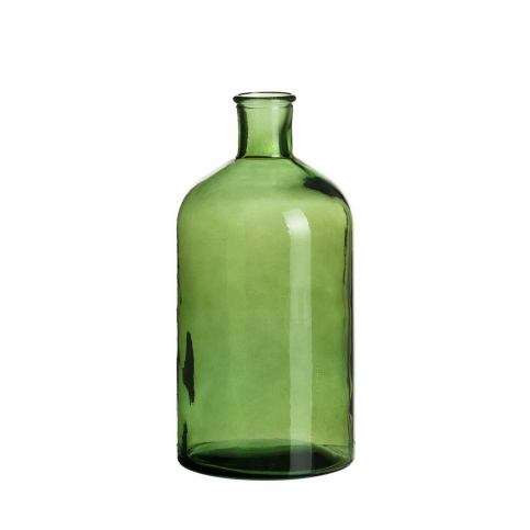 Zelená skleněná dekorativní láhev Tropicho, výška 28 cm - Bonami.cz