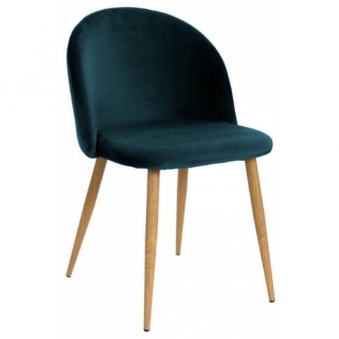 Židle Callado, samet, tmavě modrá Callad_DarkBlue Design Project - Designovynabytek.cz