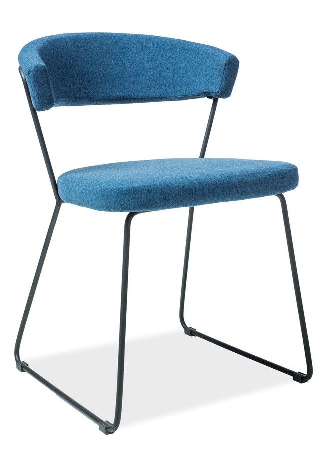 Casarredo Jídelní čalouněná židle HELIX modrá - ATAN Nábytek