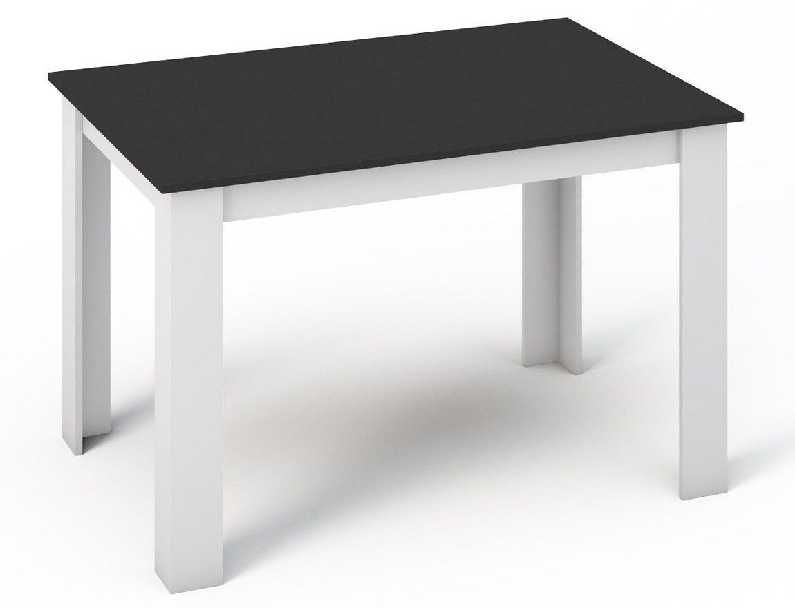 Casarredo Jídelní stůl MANGA 120x80 bílá/černá - ATAN Nábytek