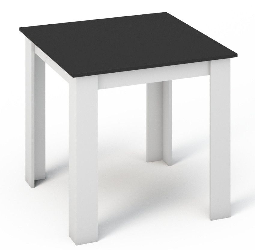 Casarredo Jídelní stůl MANGA 80x80 bílá/černá - ATAN Nábytek
