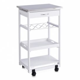 Kuchyňský vozík v bílé barvě pro servírování pokrmů, 82x47x37 cm, ZELLER