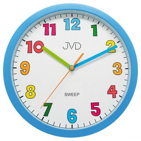 Modré barevné tiché netikající dětské hodiny JVD sweep HA46.1 (ha46.1) - Favi.cz