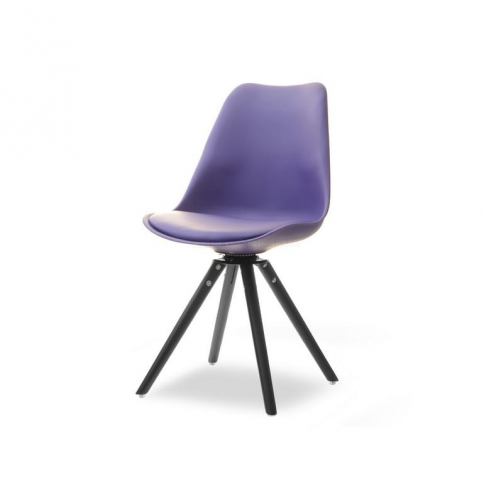 design4life Jídelní židle otáčecí SILAS OBROT fialová-černá - Design4life