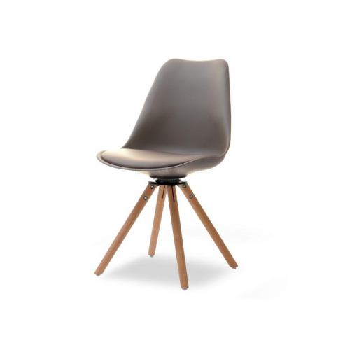 design4life Jídelní židle otáčecí SILAS OBROT hnědá-buk - Design4life