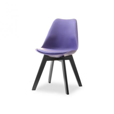 design4life Jídelní židle SILAS LEGNA fialová-černá - Design4life