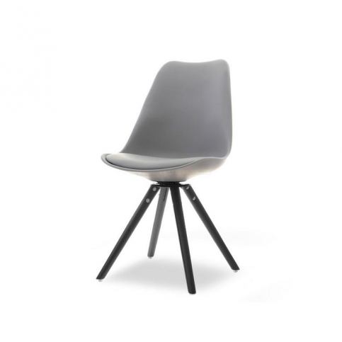 design4life Jídelní židle SILAS OBROT šedá-černá - Design4life