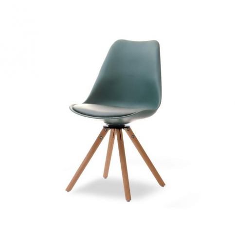 design4life Jídelní židle SILAS OBROT zelená-buk - Design4life