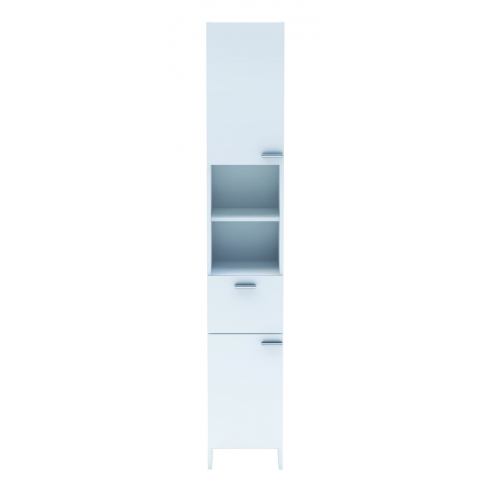 Úzká bílá koupelnová skříň Coralie 2 - Nábytek aldo - NE