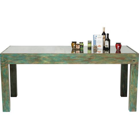 Zelený jídelní stůl s deskou z mangového dřeva Kare Design Surprise, 180 x 90 cm - Bonami.cz