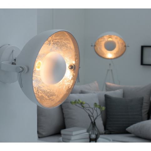 INV Nástěnné svítidlo Silueta bílá-stříbrná - Design4life