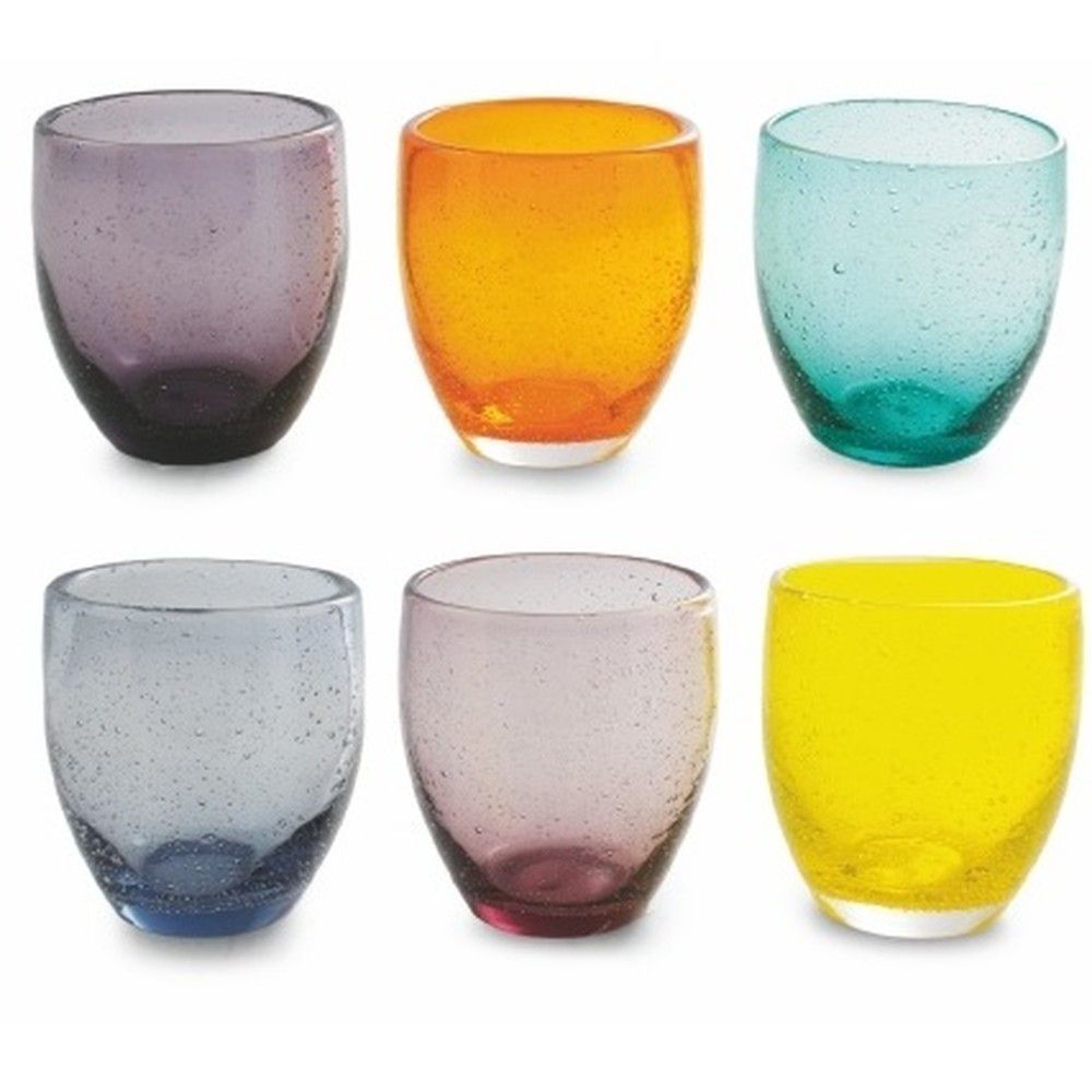 Sada 6 barevných skleniček z foukaného skla Villa d\'Este Cascina, 280 ml - Bonami.cz