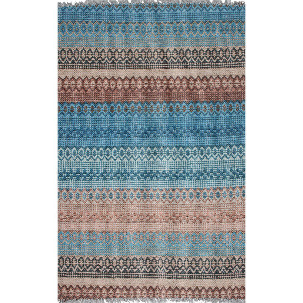 Modrý pruhovaný koberec Eco Rugs Kirin, 80 x 150 cm - Bonami.cz