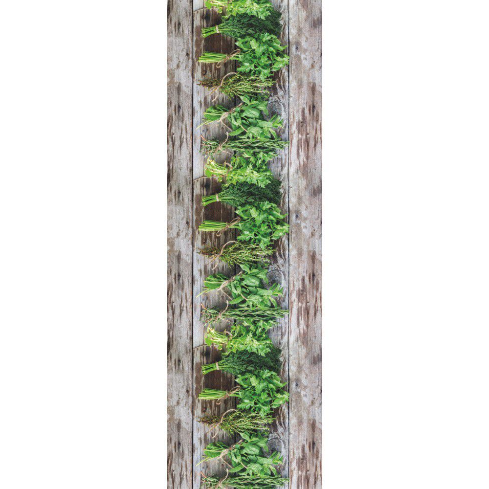 Hnědo-zelený běhoun Floorita Aromatica, 58 x 80 cm - Bonami.cz