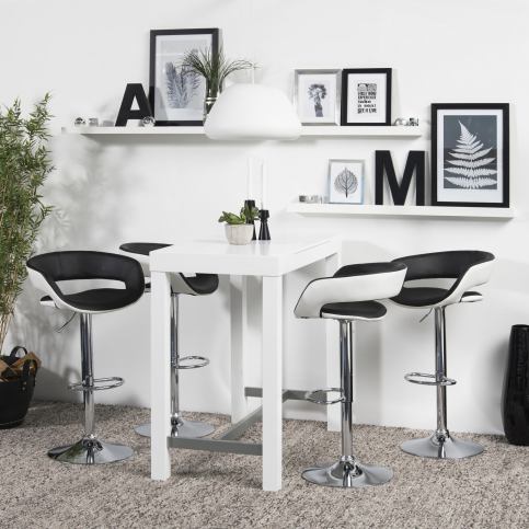 Barová židle Grace černo-bílá 2 ks - Nábytek aldo - NE