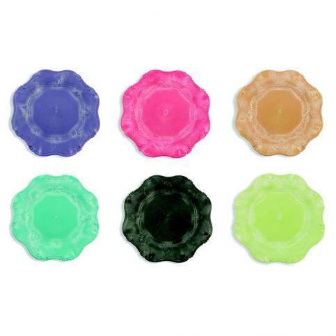 Sada 6 barevných plastových talířů Villa d\'Este Hippy,⌀ 33 cm - Bonami.cz