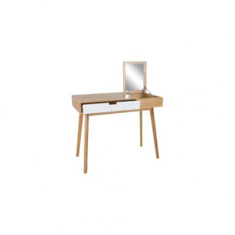 House Nordic Toaletní stolek MILANO, 1 bílá zásuvka a zrcadlo - Alhambra | design studio