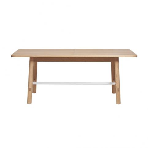 Rozkládací stůl z dubového dřeva s bílou příčkou HARTÔ Helene, šířka 190 - 240 cm - Bonami.cz