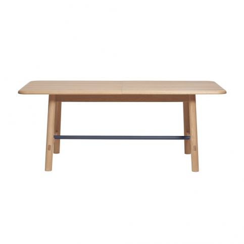 Rozkládací stůl z dubového dřeva s šedou příčkou HARTÔ Helene, šířka 190 - 240 cm - Bonami.cz