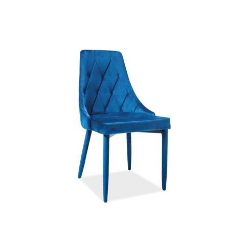 židle trix velvet modré - Nabytek-Bogart.cz