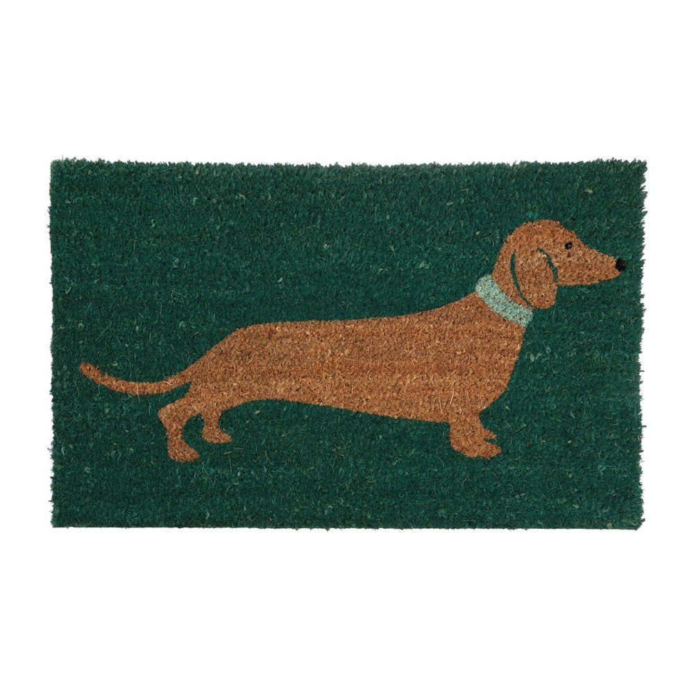 Zelená rohožka Premier Housewares Sausage Dog, 40 x 60 cm - Bonami.cz
