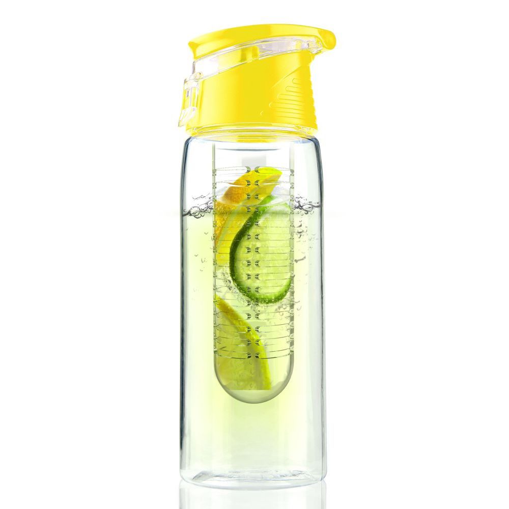 Designová fresh láhev s infuserem ASOBU Flavour It žlutá 600ml - FORLIVING