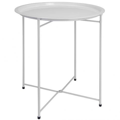 Balkonový stolek, skládací, barva bílá, - Ø 46 cm, výška. 52 cm ProGarden - EMAKO.CZ s.r.o.