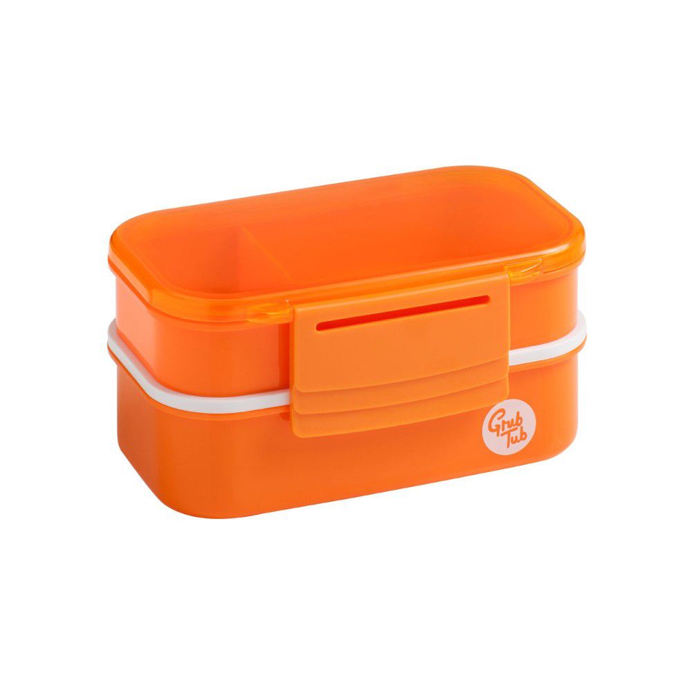 Set 2 oranžových svačinových boxů Premier Housewares Grub Tub, 13,5 x 10 cm - Bonami.cz