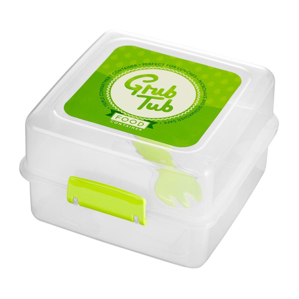 Set 2 svačinových boxů se zeleným víkem Premier Housewares Grub Tub, 13,5 x 10 cm - Bonami.cz