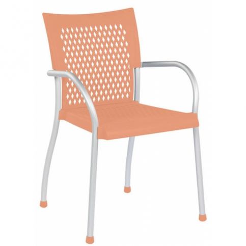 Zahradní židle Flure, hlinik/plast, oranžová FLURE4523347 Garden Project - Designovynabytek.cz