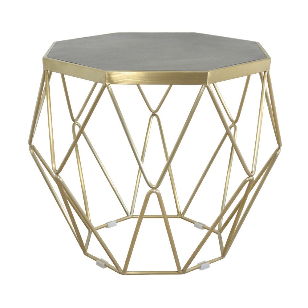 Konferenční stolek s podnožím ve zlaté barvě Livin Hill Glamour, ⌀ 68 cm - Bonami.cz
