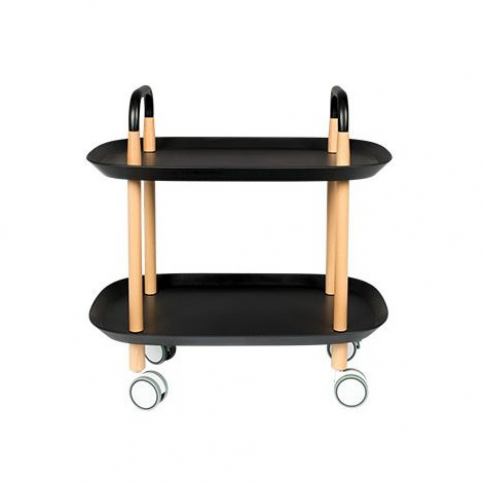 White Label Pojízdný odkládací stolek TROLLEY, black - Alhambra | design studio
