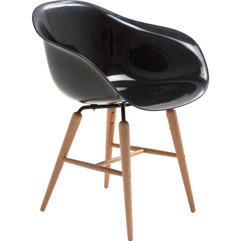 Židle s opěrkou Forum Wood Black - KARE