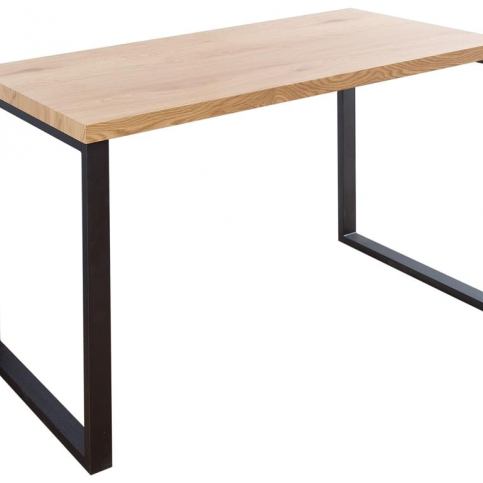 Pracovní stůl Dirk 128 cm, černá/dub in:38428 CULTY HOME - Designovynabytek.cz