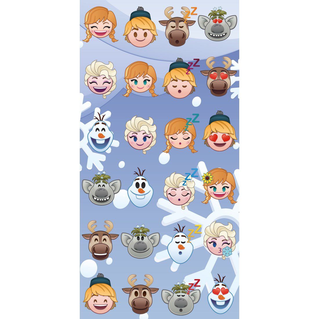 Jerry Fabrics Osuška Emoji Ledové království Frozen, 70 x 140 cm - 4home.cz