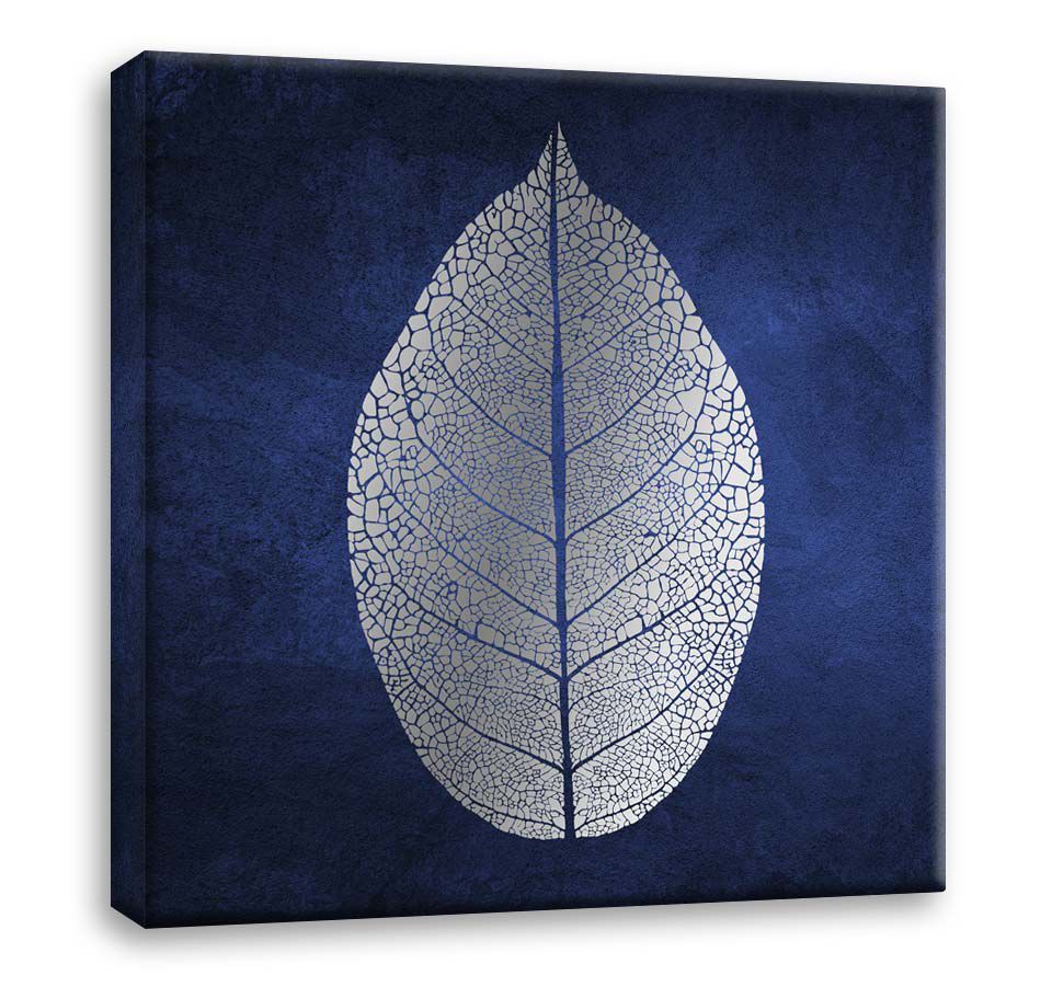 Obraz Styler Canvas Silver Uno White Leaf, 60 x 60 cm - Bonami.cz