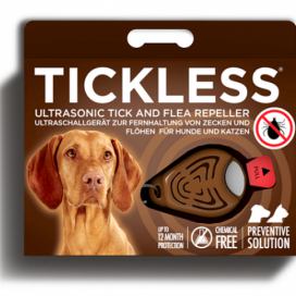 TickLess Pet Ultrazvukový repelent proti klíšťatům, hnědý
