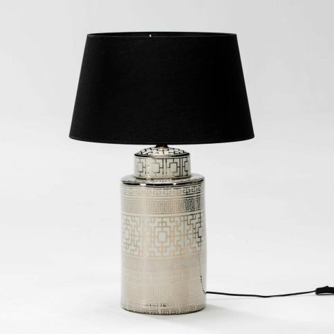 Bílo-zlatá stolní lampa z keramiky bez stínítka Thai Natura Silvia - Bonami.cz