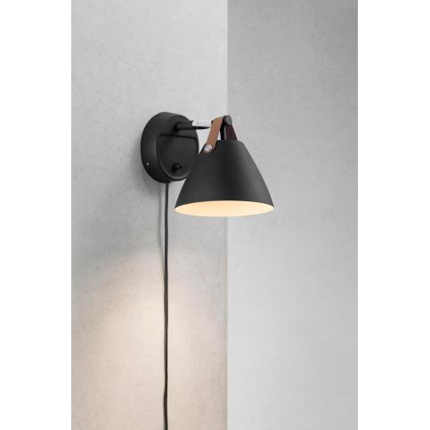 Nástěnná lampa Strap 15 - černá - Nábytek aldo - NE
