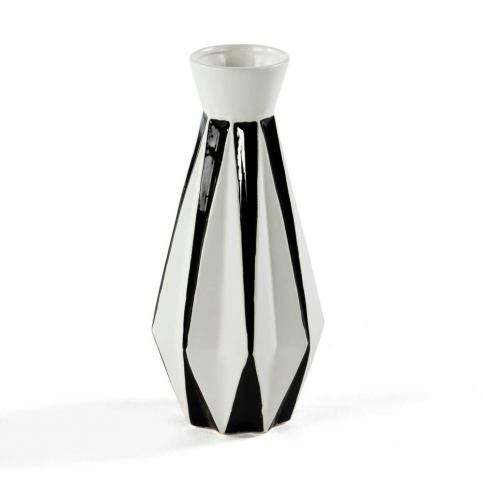 Černobílá keramická váza Thai Natura, 17 x 39 cm - Bonami.cz