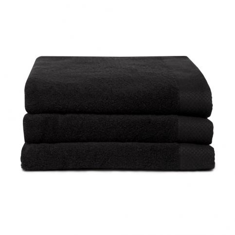 Sada 3 černých ručníků Seahorse Pure, 60 x 110 cm - Bonami.cz