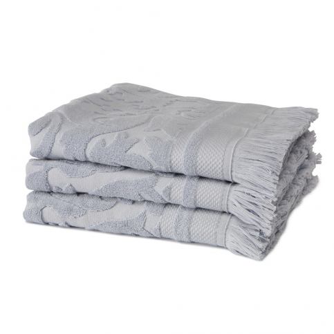 Sada 3 modrých ručníků z organické bavlny Seahorse, 60 x 110 cm - Bonami.cz