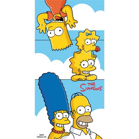 Jerry Fabrics Osuška The Simpsons family clouds, 70 x 140 cm - 4home.cz