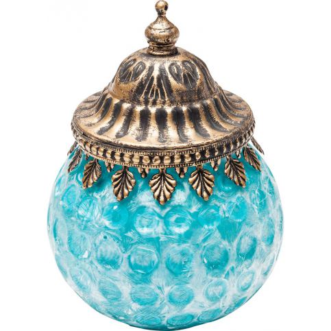 Svícen na čajovou svíčku Medina 14 cm - světle modrý - KARE