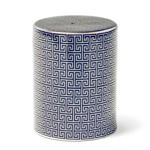 Modro-stříbrný keramický odkládací stolek Thai Natura, 33 x 43 cm - Bonami.cz