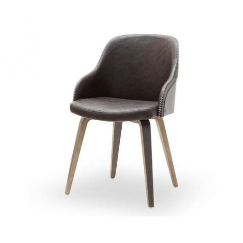 design4life Jídelní židle MANDORLA pálený dub-hnědá vintage - Design4life